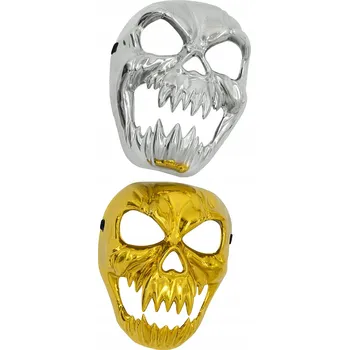 Karnevalový kostým Maska lebka zlatá a stříbrná kostra kostým Halloween cosplay (17,1)