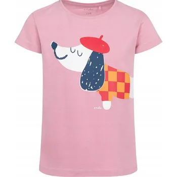 Dívčí tričko Dívčí tričko Bavlna růžové 146 Jezevčík Endo