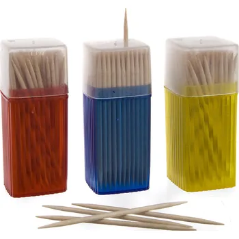 Párátko a napichovátko BANQUET párátka kulatá oboustr.dřev. (3x150ks) + PH box čtverc.