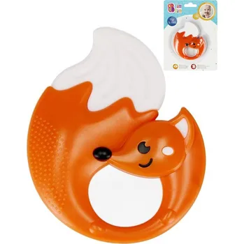 Bam Bam BAM BAM Baby chrastítko a kousátko liška pro miminko na kartě