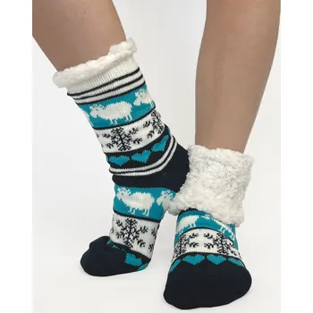 Dámské ponožky Dámské termo vlněné ponožky OVEČKA v modré barvě, VELIKOST 35 - 38