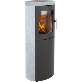 Krbová kamna HETA Scan-line 810 černý lak a kompletní obklad pískovec blackwood