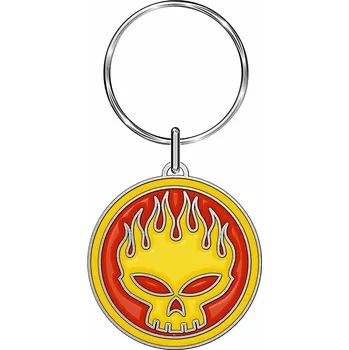 The Offspring kovová klíčenka 40 mm, Skull Logo Die-Cast Relief