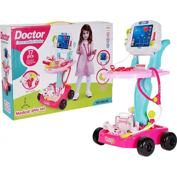 Dětská kuchyňka Mobilní sada pro resuscitaci růžová na baterie