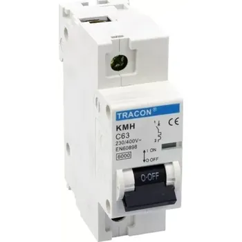 Jistič Tracon KMH-163 Výkonový jistič, 1P, charakteristika C, 63A, 6kA (Tracon KMH-163)