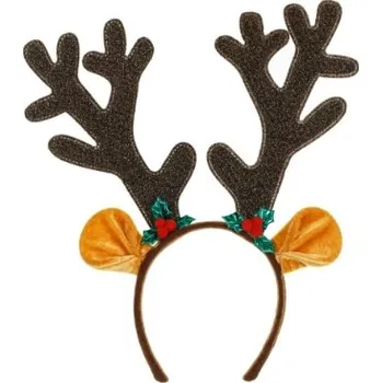 Party dekorace Party Deco - Čelenka sobí parohy s oušky Lux 29 x 34 cm
