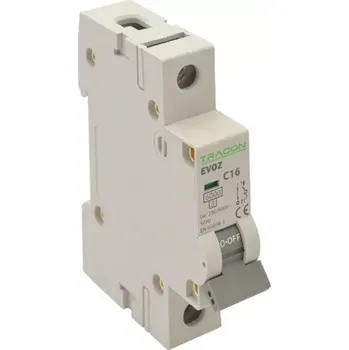 Jistič Tracon EVOZ1C40 Jistič, 1-pólový, char.C, 40A, C, 1P, 6kA (Tracon EVOZ1C40)
