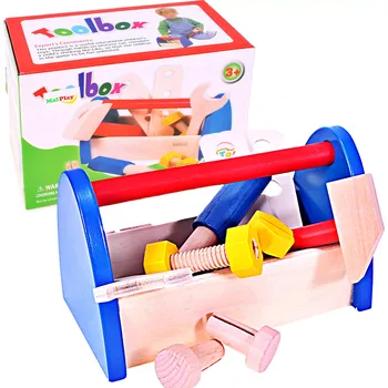 Dřevěná hračka Dřevěná sada nářadí v bedýnce