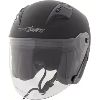 Helma na motorku A-Pro STREAM BK MT černá otevřená jet přilba