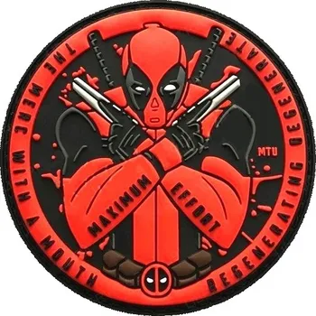 Nášivka Nášivka na suchý zip s emblémem Deadpool Marvel 8 cm