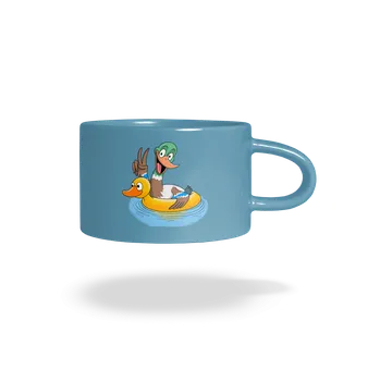 Bastard Kačer neplavec hrnek makronka Blue Macaron