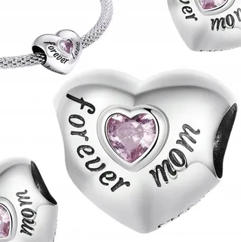 Přívěsek Přívěsek srdce FOREVER MOM – srdce pro maminku STŘÍBRO Vysoká kvalita s925