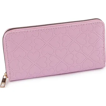 Peněženka Dámská peněženka srdce 10x19 cm, střední, 2 růžová sv.