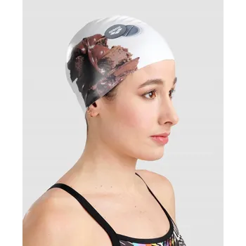 Plavecká čepice Plavecká čepice pro dospělé Silikonová Arena bílá