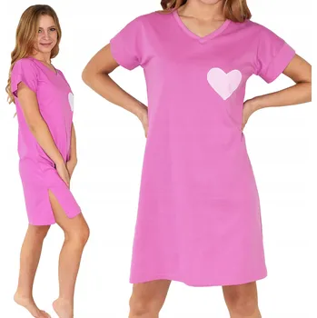 Dámská noční košile Noční košile Born2rest 1007 s krátkým rukávem nad kolena, velikost M