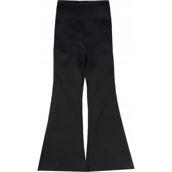 Dívčí legíny zvonového střihu, černé rozšiřující se kalhoty, velikost 152 J193A