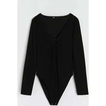 Body Sinsay - Body s dekorativním výstřihem - černá - 747EU-99X - 747EU-99X-L