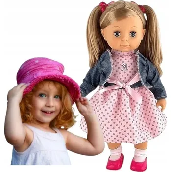 Panenka Panenka Natalia mluví polsky s kitkami 39 cm v šatech mluvící ARTYK