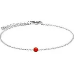 NBP74-OP45 Ocelový náramek s opálem - kulička 5 mm