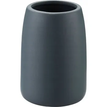 Držák na kartáček Keramický kelímek do koupelny na kartáčky 350 ml modrý matný hladký