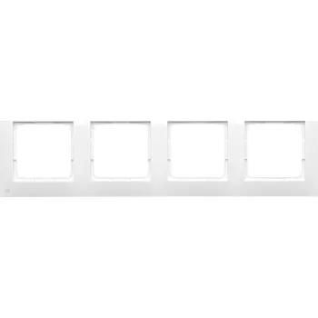 Elektroinstalační krabice Rámeček 4 násobný, pastelový, pro krabice do sádrokartonu,, Simon 54 DRK4/AB11, bílá antibakteriální