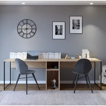 Psací stůl Široký pracovní stůl rohový LESLIE barva dub