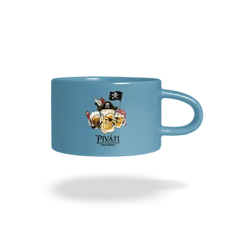 Bastard Piváti z Kalibiku hrnek makronka Blue Macaron