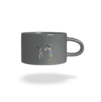 Bastard Policajt hrnek makronka Grey Macaron