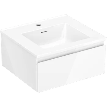 Koupelnový nábytek Mexen Orio koupelnová skříňka 50 cm s umyvadlem Otis, 1 zásuvka, bílý lesk - 91A10-05023-1-BF00-W18M00 Skříňky s umyvadlem