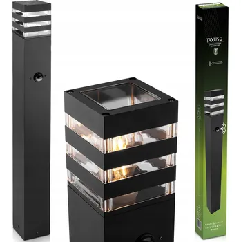 Venkovní osvětlení Obdélníkový osvětlovací sloupek Lumiled E27 80 cm černý