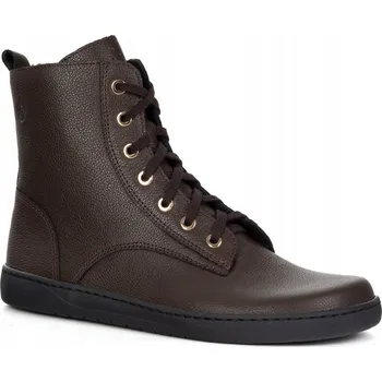 Dámská zimní obuv Dámské barefoot zimní kožené boty Olivier Liv 1303 hnědé zateplené, velikost 39