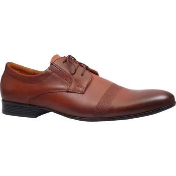 Pánské polobotky Vycházkové polobotky, De-Plus, šíře G, přírodní: Hnědá Hladká kůže 32,4 48 G - standardní šíře (22715-22665)