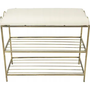 Botník Botník s sedátkem Dekoracja Domu 60 x 50 x 28 cm zlatý