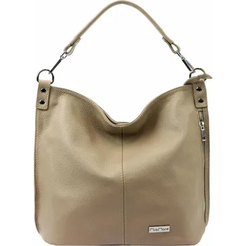 Kabelka Dámská kabelka MiaMore 01-053 DOLLARO tmavě béžová + doprava zdarma