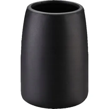 Držák na kartáček Kelímek do koupelny na kartáčky 350 ml keramický černý matný hladký