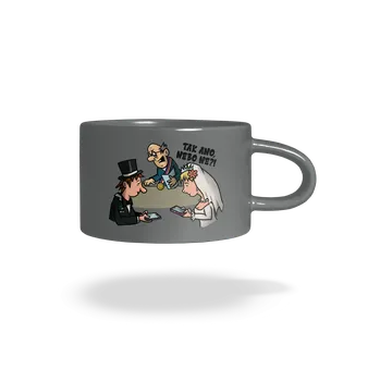 Bastard Svatební obřad hrnek makronka Grey Macaron