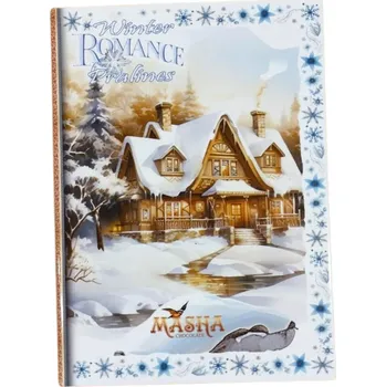 Cukrovinka Masha Winter Romance Pralines - Vánoční směs bonbónů z belgické mléčné čokolády v knize Zasněžená chaloupka u jezera [Jamira, 85 g]