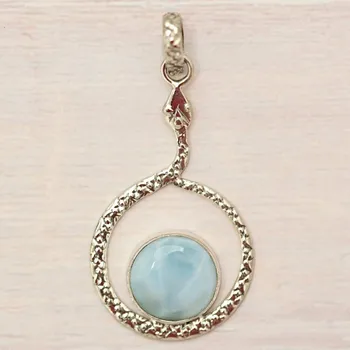 Přívěsek Larimar přívěsek stříbro Ag 925 69515 3,8 cm, 4,9 g
