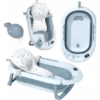 koupací vanička Skládací vanička pro děti VAIANA PREMIUM Polštář Teploměr Vana