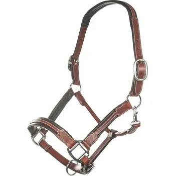 Kožená ohlávka HKM Soft, hnědá, Pony