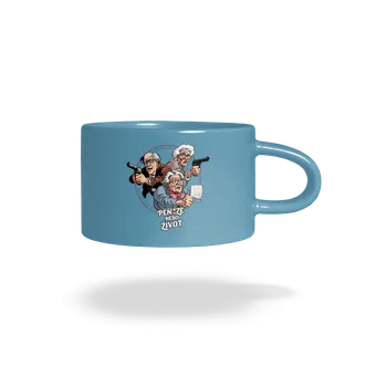 Bastard Penze nebo život hrnek makronka Blue Macaron