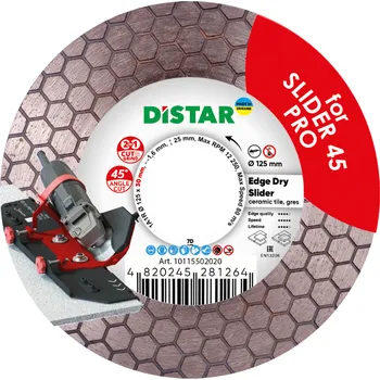 Řezný kotouč Distar - 125x1,6x30 7D EDGE DRY SLIDER kotouč diamantový na Jolly pro přípravek SLIDER 45 PRO !!!