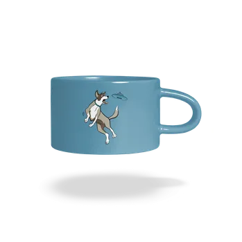 Bastard Létající talíř hrnek makronka Blue Macaron