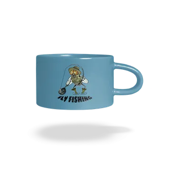 Bastard Fly fishing hrnek makronka Blue Macaron