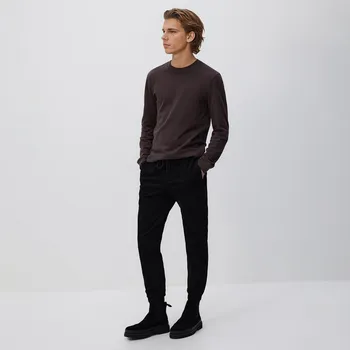 Reserved - Bavlněné jogger kalhoty - černý - 6006L-99X - 6006L-99X-XXL