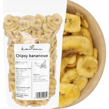 Sušené ovoce Chipsy banánové Kuchnia Zdrowia přírodní 1000 g bez konzervantů, veganské