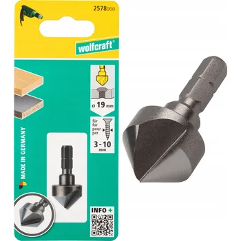 Vrták Záhlubník do dřeva 19 mm, šestihranný Wolfcraft