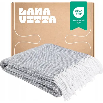 Prostěradlo Deka Lanavitta bavlna 140 cm x 200 cm šedá