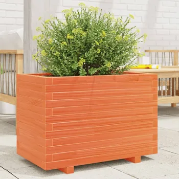 Truhlík zahrada-XL Zahradní truhlík voskově hnědý 70x40x49,5 cm masivní borovice 3282551