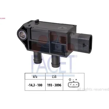 Čidlo automobilu Senzor, tlak výfukového plynu FACET 10.3440